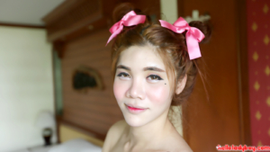 Teenage Ladyboy with cute face looking innocent