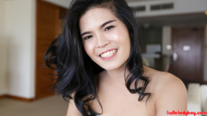 Gorgeous Bangkok Ladyboy smiles sexy looking passable